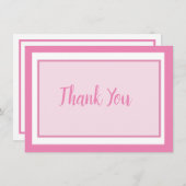 Pastel Baby Roze Bedankkaart (Voorkant / Achterkant)