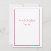 Pastel Baby Roze Bedankkaart (Achterkant)