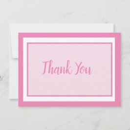 Pastel Baby Roze Bedankkaart