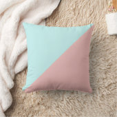Pastel Baby Roze Blauwe Grafische Solid Kleur Kussen (Deken)