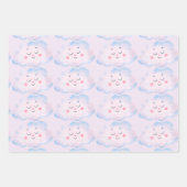 Pastel Baby roze wolken op roze Inpakpapier Vel (Voorkant 2)