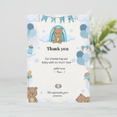 Pastel Baby Shower Bedankkaart (Staand voorkant)