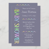 Pastel Baby shower genderneutraal Kaart (Voorkant / Achterkant)