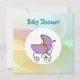 Pastel Baby Shower Kaart