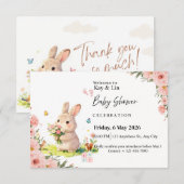 Pastel Baby Shower Kaart (Voorkant / Achterkant)