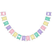 Pastel Baby shower Trakteer jezelf Dessert Tafel Vlaggetjes (Alle)