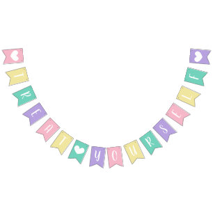 Pastel Baby shower Trakteer jezelf Dessert Tafel Vlaggetjes