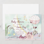 Pastel Baby shower Uitnodiging (Voorkant / Achterkant)