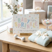 Pastel Baby Sprinkle Uitnodiging | Confetti