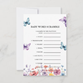 Pastel Baby woord scramble baby shower spel