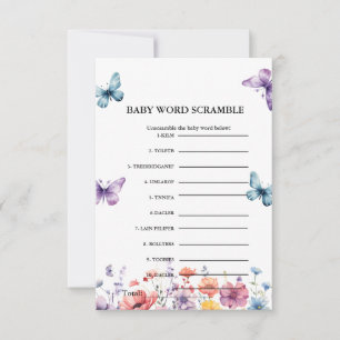 Pastel Baby woord scramble baby shower spel