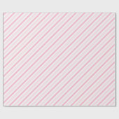 Pastel Baby Zacht Roze en Witte Stripe Gift Cadeaupapier (Vlak)