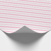 Pastel Baby Zacht Roze en Witte Stripe Gift Cadeaupapier (Hoek)