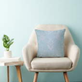 Pastel babyblauwe damast kussen (Stoel)