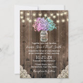 Pastel Baby's Breath Flowers Rustic Wedding Kaart (Voorkant)