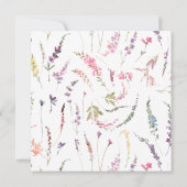 Pastel Baby's in bloei Script Bloemen Baby shower Kaart (Achterkant)