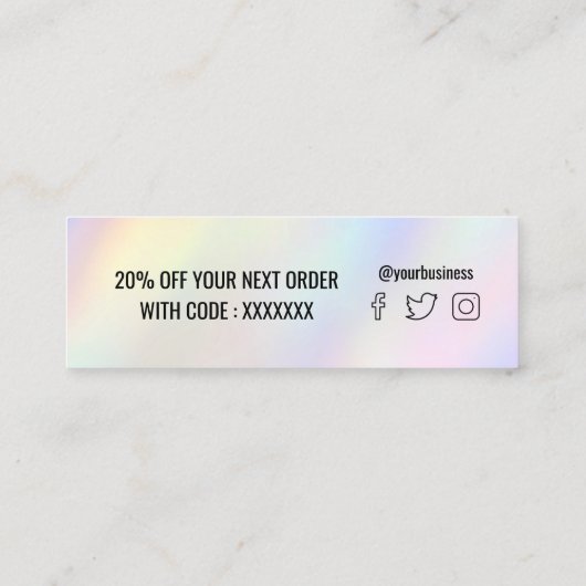 pastel background mini visitekaartje (Achterkant)