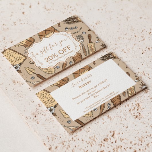 Pastel Bakery Branding Kortingskaartje