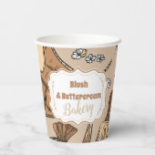 Pastel Bakery Branding Papieren Bekers (Achterkant)