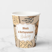Pastel Bakery Branding Papieren Bekers (Voorkant)