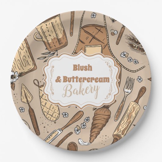 Pastel Bakery Branding Papieren Bordje (Voorkant)