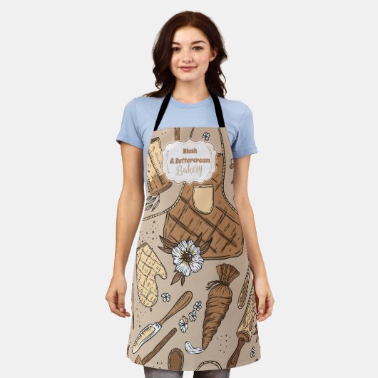 Pastel Bakery Branding Schort (Gedragen)