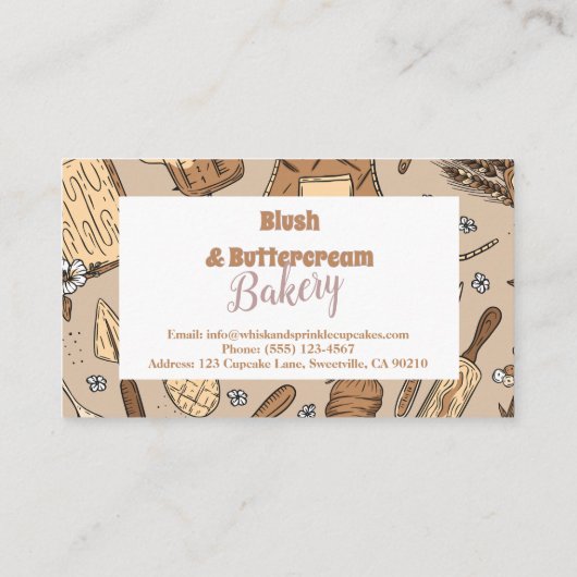 Pastel Bakery Branding Visitekaartje (Achterkant)