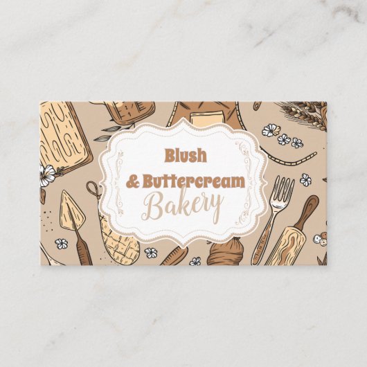 Pastel Bakery Branding Visitekaartje (Voorkant)