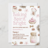 Pastel Baking Spirit Bright Christmas Cookie Birth Kaart (Voorkant)