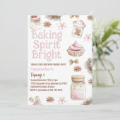 Pastel Baking Spirit Bright Christmas Cookie Birth Kaart (Staand voorkant)