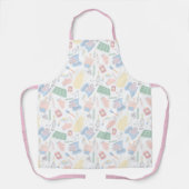 Pastel bakken thema zoete desserts gebak kunst schort (Voorkant)