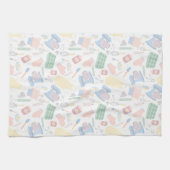 Pastel bakken thema zoete desserts gebak kunst theedoek (Horizontaal)