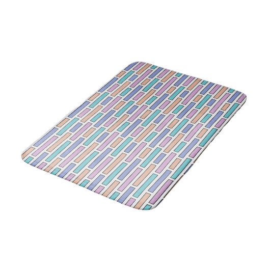 Pastel Bakstenen Mozaïek Badmat (Gekanteld)