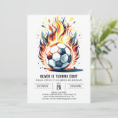 Pastel bal bewerkbare voetbal verjaardag kaart (Staand voorkant)