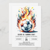 Pastel bal bewerkbare voetbal verjaardag kaart (Voorkant / Achterkant)