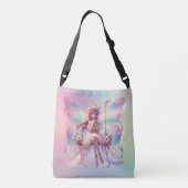 Pastel Ballerina Fairy Prinses Meisjes Custom Crossbody Tas (Achterkant)