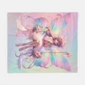 Pastel Ballerina Fairy Prinses Meisjes Fleece Deken (Voorkant (Horizontaal))