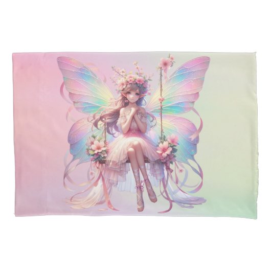 Pastel Ballerina Fairy Prinses Meisjes Kussensloop (Voorkant)