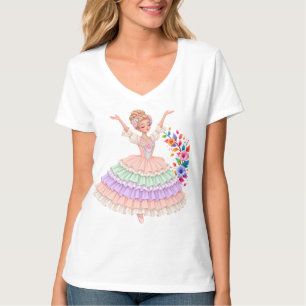 Pastel Ballerina Prinses T-Shirt Cute Ballet Dan