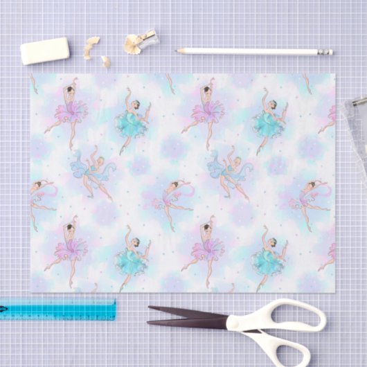 Pastel Ballet dansers Tissuepapier (Craft)