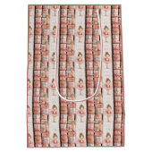 Pastel Ballet Theme with Ribbons and Tutus Medium Cadeauzakje (Achterkant)