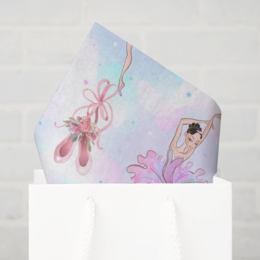 Pastel Balletdansers  Tissuepapier (Cadeauzakje)