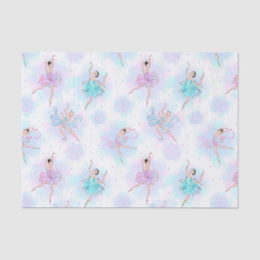 Pastel Balletdansers Tissuepapier (Voorkant)