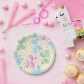 Pastel Ballon Animal Birthday Party Papier Borden Papieren Bordje (Feest)