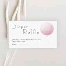 Pastel Ballon Baby Meisje Shower Luier Raffle 