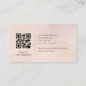 Pastel Ballon Kunstenaar Decorateur QR Code Visitekaartje (Achterkant)