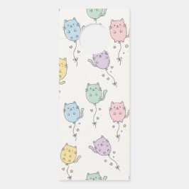 Pastel Ballonkat Patroon – Mooie Minimalistische K Deurhanger