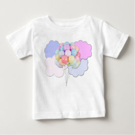 Pastel ballonnen in Clouds Baby T-shirt