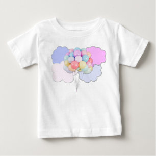 Pastel ballonnen in Clouds Baby T-shirt