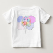 Pastel ballonnen in Clouds Baby T-shirt (Achterkant)